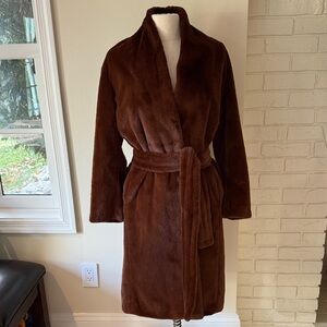 Vince Brown Faux Fur Jacket size S NWT